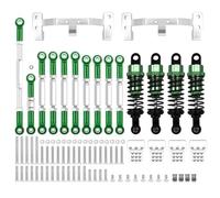 COMODO RC Metal Chassis Link Rod Pull Rod Mount Holder Shock Absorber Set per 1/16 C14 C24 & 1/12 MN MN99S RC Cars(WPL Green)
