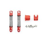 COMODO RC Shock Absorber Damper Set - Metal Front & Rear con Fixed Mount Seat per 1/12 Scale D12 Compatible RC Car Suspension Parts(Color: Red Front)