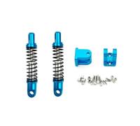 COMODO RC Shock Absorber Damper Set - Metal Front & Rear con Fixed Mount Seat per 1/12 Scale D12 Compatible RC Car Suspension Parts(Color: Blue Front)