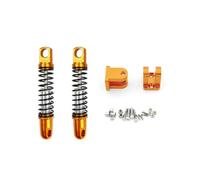 COMODO RC Shock Absorber Damper Set - Metal Front & Rear con Fixed Mount Seat per 1/12 Scale D12 Compatible RC Car Suspension Parts(Yellow)