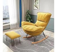 Comodo set di sedie a dondolo con poggiapiedi, schienale alto reclinabile per adulti, divano imbottito perfetto per il relax e il tempo libero, design elegante e accogliente