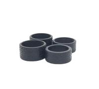 COMODO Sostituzione RC Tire Skins per 22mm 22.5mm Wheels - 1/28 Scale Rubber Pipe Cover con Racing Pattern, 4 Colori(Black)