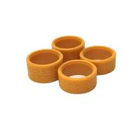 COMODO Sostituzione RC Tire Skins per 22mm 22.5mm Wheels - 1/28 Scale Rubber Pipe Cover con Racing Pattern, 4 Colori(Yellow)
