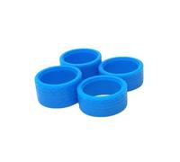 COMODO Sostituzione RC Tire Skins per 22mm 22.5mm Wheels - 1/28 Scale Rubber Pipe Cover con Racing Pattern, 4 Colori(Blue)