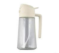Comodo spruzzatore e dispenser 2 in 1 per olio e olio da 470 ml/600 ml per versare olio e preparare alimenti senza sforzo (bianco, 470 ml)