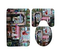Comodo Tappeto da Cucina Retro Paris Cafe de France Street Tappeti barriera Indietro 40×60cm per Ufficio,Cucina,Soggiorno