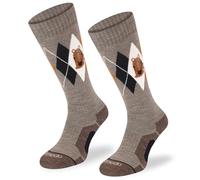 COMODO TECHNICAL SOCKS - Calzini in merino - Da equitazione - Calzini al ginocchio caldi - Calzini in lana merino - Per l'inverno con funzione termica, unisex, SJWZ, Beige, 35-38, Caro Beige-23