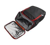 Comodo zaino termico per picnic e campeggio, design con efficace conservazione e isolamento degli alimenti (nero e rosso)