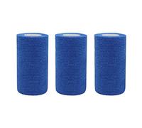 Comomed garza elastica bendaggio adesivo rotolo di nastro flessibile in tessuto non tessuto bendaggio coesivo Athletic Alleray testato blu 2.5 cm 5 cm 7.5 cm 10 cm, 3 rotoli, 6 rotoli - , Uomo, 3