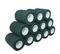 COMOmed non-stick pelle benda， coesiva elastica mediche ，autoadesive benda ，mani caviglie nastro elastico， autoadesivo salvapelle sport nastro bendaggio sportivo 7.5cmX4.5m (Verde scuro, 12 Rotoli)