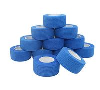 COMOmed non-stick pelle benda coesiva elastica mediche autoadesive benda mani caviglie nastro elastico autoadesivo salvapelle sport nastro bendaggio sportivo 2.5 cm X 4.5 m, Blu 12 rotolo