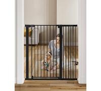 COMOMY Cancelletto extra alto da 106,7 cm per scale, adatto per aperture da 74,9 cm a 110 cm di larghezza, chiusura automatica robusta, cancello di sicurezza per cani, montaggio a pressione, facile