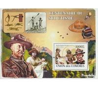 Comore Block 458 (Completa. Problema.) MNH ** MNH 2008 Empire. Baden Powell & Scouts (Francobolli per i Collezionisti) Rotary/Lions/Massone/Pathfinder