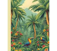 Comosition notebook: college ruled | vintage style | aesthetic | botanical illustration | antique | nature style | jungle themed | rainforest | tropical |