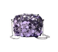 Compact and Stylish Evening Purse Crossbody Handbag with Sparkling Sequined Delicate Chain Strap Shoulder Bag for Women Fashionable Handbag