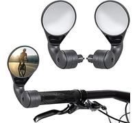 Compact Bike Rear View Mirror - Lightweight & Fully-Adjustable Convex Mirror with Shatterproof Safety Glass & Clamping System for 16-20 mm Diameter Mountain Bike, E-Bike & Scooter - Sprintech