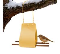 Compact Bird Feeder, Silicone Tray Wooden Perches, Adjustable Strap Feeders, Sturdy Bird Feeder with Eco Friendly Material, Outdoor Feeders Simple Design, Garden Backyard Decor for Birds Lovers