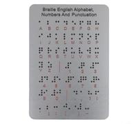 Compact Braille - Tavola dell'alfabeto, 18 x 11,9 cm, formato portatile | per scuole, biblioteche, tutoraggio, supporta sessioni di istruzione braille di gruppo o individuali