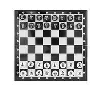 Compact Chess Set - Magnetic Folding Board, Game Travel Kit with, Strategy Board Accessory with Lightweight Build, Play Gear for Kids Adults Beginner Professional Home Table Learning