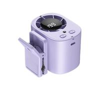Compact Clip On Cooling Fan, Personal Digital Display Fan, Travel Small Cooler with Adjustable Speed, USB Rechargeable Lightweight Blower, Home Car Outdoor Desk Use for Summer Adventures