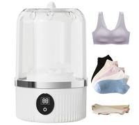 Compact Cordless Mini Washing Machine for Underwear and Socks, Portable Automatic Baby Clothes Cleaner, Ideal for Students, Dorm Use, Travel-Friendly Laundry Device, 8.07x4.92 Inches