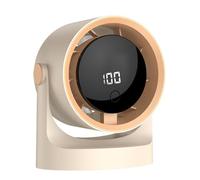 Compact Desk Fan, Digital Display Cooling Ventilator, Portable Table Air Circulator, Adjustable Speed Airflow Device Enhancing Comfort for Home Apartment Dorm Work Travel Camping Nightstand Hotel Use