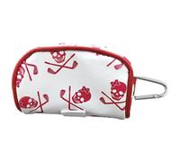 Compact Golf Storage, Skull Design Golf Pouch, Two Ball and Tee Bag, Golf Holder, Lightweight Golf Storage, Outdoor Sports Accessories, Golf Equipment Organizer for Men 10 x 5,5 x 7,5 cm