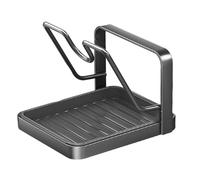 Compact Pot Lid, Cooking Utensil Holder, 7.17x5.35x4.84 Inches Cabinet Organizer with PP and Carbon Steel Build, Spoon Rest Accessory with Durable Design, Kitchen Organizer for Pantry and Counter