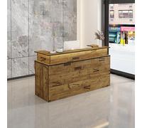 Compact Reception Counter Desk - Durable Checkout Solution for Offices Salons & Retail Spaces - Efficient Design for Enhanced Customer Experience