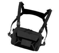 Compact Running Chest Bag, 5.7x9.8x2.1 Inches Lightweight Cycling Chest Packs, Black/Khaki Anti-Theft Waistcoat Pack for Hiking, Fishing, Outdoor Sports, and Travel