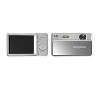 Compact Slider Digital Camera 64MP Built-in Flash 16X Digital Zoom per studenti (argento)