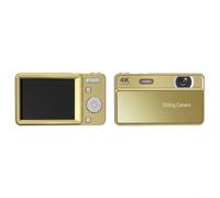 Compact Slider Fotocamera Digitale 64MP Built-in Flash 16X Zoom Digitale Per Studenti (Oro)