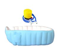 Compact Soaking Tub - Portable Children Basin, Non-Slip Wash Bowl with Support, Foldable Shower Container with Cover, Bathroom Organization Style, Multi-Purpose Gear for Residence, Home