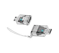 Compact Usb Converter - Adapter Head for Easy Connection | Abs Material with Transparent Build, 3x2x0.9cm Size, Plug and Play Design, Tablet, Computer, Keyboard, Accessory for Men and Women