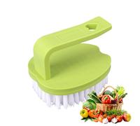 Compact Veggie Scrubber, Ergonomic Food Cleaning Brush, Multi Purpose Brush with Strong Bristles, Heavy Duty Kitchen Scrubbing Tool, Cleaning with Easy Grip Design, Food Scrubber for Pot Pan Sink Tile
