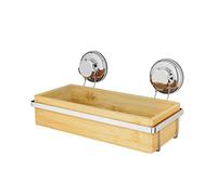 Compactor RAN5807 Bestlock Spa RAN5807-Scaffale multiuso Acciaio cromato/bambù 27,6 x 14,8 x 12,7 cm, Bamboo | Chromium-Plated Steel | Suction Cup : Tpu And Abs, S