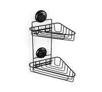 Compactor Angoliera Doppia, Ventosa in Ferro Verniciato A Polvere 24H: TPU E ABS, Nero, 22 x 23.5 x H.36 cm