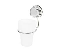 Compactor Bicchiere Porta Spazzolini BESTLOCK Bath, Chrome, 8x11x15.5 cm