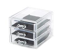 Compactor Bijoux Organizer 3 Cassetti, Small, Polistirene Trasparente, 12,3 X 15 X H,10,7 cm, RAN6045