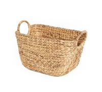 Compactor - Cesta Caracas XL in giacinto d'acqua artigianale, portaoggetti deco con manici, ideale in casa per biancheria e asciugamani bagno e cucina, libri, giochi, accessori armadio e ingresso