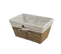 Compactor Cesto in Carta Intrecciata Beige - Cestino Portaoggetti Compatto per Casa e Armadi, Organizer Decorativo 26x17x14 cm