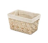 Compactor Cesto in Vimini Naturale con Fodera Rimovibile, 28.5x18.5x16.5 cm