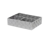 Compactor Cesto Organizer per Cassetti Stan, 3 Scomparti, Grigio, 32 x 25 x 8 cm, RAN6752