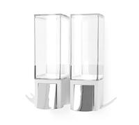 Compactor Clever Dispenser di Sapone Show, Bianco, Senza Forature, 2x500 ml