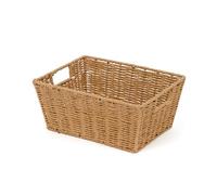 Compactor Etna Cesto Rettangolare in Carta Intrecciata a Mano, Legno Chiaro, 31 x 24 x H. 14 cm, RAN6542