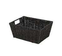 Compactor Etna Cesto Rettangolare in Carta Intrecciata a Mano, Nero, 31 x 24 x H. 14 cm, RAN6543