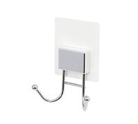 Compactor Gancio Doppio BESTLOCK Magic per Bagno 10.5x4.5x13 cm Cromo Placcato Auto Adesivo