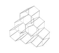 Compactor Portabottiglie HEXA LIFE 28x28x14.5 cm, 6 Bottiglie, Cromato