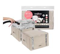 Compactor Sacchetti Sottovuoto Vestiti Dune con Custodia Medium 125 Litri Beige - Set 2 Contenitori Salvaspazio per Armadio e Cambio Stagione