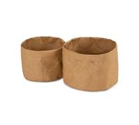 Compactor Set 2 x Cestino Beige 15 x 15 x H.13 cm / 12 x 12 x H.12 cm